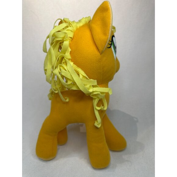 My Little Pony Applejack Plush Toy 12" Tall Yellow & Green With Embroidered Appl - Picture 3 of 5